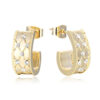 Silver Pave Hoop Earrings