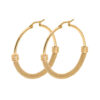 Gold Argyle Hoop Earrings