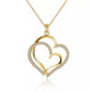 Double Heart Stainless Steel Necklace