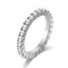 Stainless Steel CZ Eternity Silver Ring