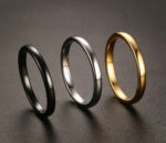 Slim Trio Tungsten Ring - Image 3