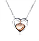 Double Heart Stainless Steel Necklace