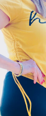 Gold Beaded Elastic Bracelet - Image 5