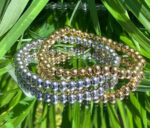 Gold Beaded Elastic Bracelet - Image 4
