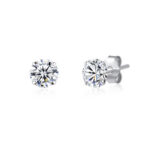 .925 Sterling Silver Stud Earrings 3mm - Image 2