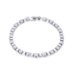 Solitaire Square Tennis Bracelet