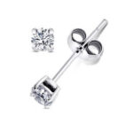 .925 Sterling Silver Stud Earrings 3mm