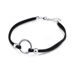 Choker Necklace Silver Circle