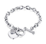 T Bar Heart Bracelet