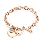 T Bar Heart Bracelet - Image 2