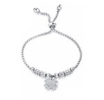 Adjustable Cloverleaf Charm Bracelet