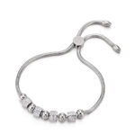 Adjustable Stainless Steel Charm Bracelet