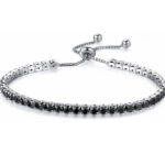 Black Adjustable Tennis Bracelet.