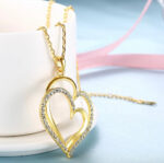 Big Gold Heart Necklace - Image 2