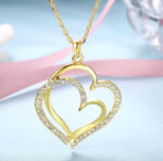 Big Gold Heart Necklace - Image 3