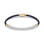 Black Leather Magnetic Bracelet