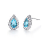 Blue Drop CZ Earrings