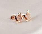 Rose Gold Butterfly Earrings - Image 2