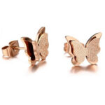 Rose Gold Butterfly Earrings