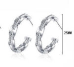 Chain Hoop Earrings - Image 4