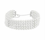 4 Row Pearl Choker Necklace