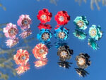 Colorful Flower Stud Earrings - Image 2