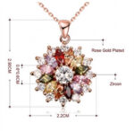 Colorful Flower Pendant Necklace - Image 2