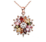 Colorful Flower Pendant Necklace