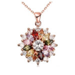 Colorful Flower Pendant Necklace