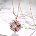 Colorful Flower Pendant Necklace - Image 4