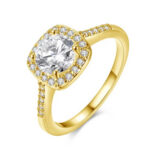 Cushion Cut Square Rhinestone Ring
