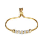 Stainless Steel Adjustable Gold Charm Bracelet