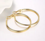 Stainless Steel Gold Hoop Earrings - Image 3
