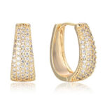Gold Pave Hoop Earring