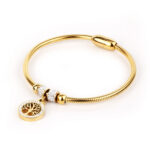 Stainless Steel Tree of Life Gold Bracelet