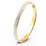 Stainless Steel 3 Row Rhinestone Bracelet