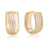 Greek Key Design Hoop Earrings