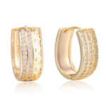 Greek Key Design Hoop Earrings
