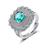 Green Emerald Adjustable Ring