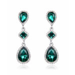 Emerald Green Teardrop Earrings