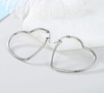 Heart Hoop Earrings - Image 4