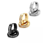 3 Pairs Stainless Steel Hoop Earrings