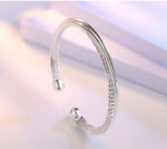 Interlock Silver Bangle - Image 3