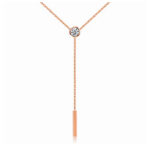 Lariat Bezel Necklace