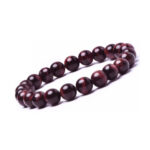 Men's Red Tiger Eye Beaded Bracelet - Image 2