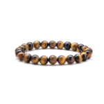 Men's Tiger Eye Elastic Beaded Bracelet