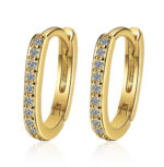 Mini Oval Rhinestone Earrings