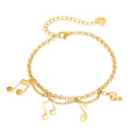 Music Notes Charm Bracelet