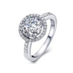Crystal Simulated Diamond Engagement Ring