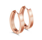 Stainless Steel Silver Oval Earrings - Image 2